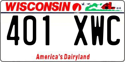 WI license plate 401XWC
