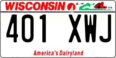 WI license plate 401XWJ