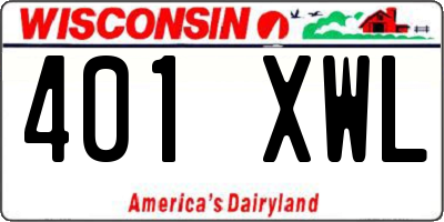 WI license plate 401XWL
