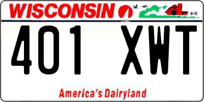 WI license plate 401XWT