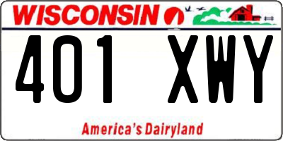 WI license plate 401XWY