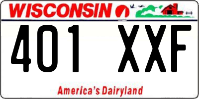 WI license plate 401XXF