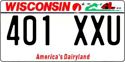 WI license plate 401XXU