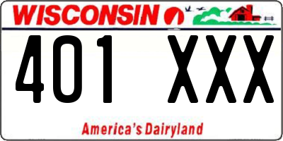 WI license plate 401XXX