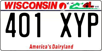 WI license plate 401XYP