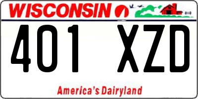 WI license plate 401XZD