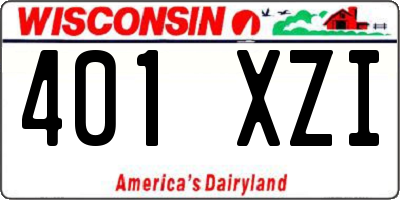 WI license plate 401XZI