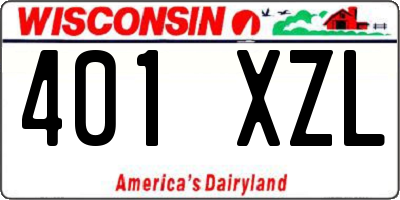 WI license plate 401XZL
