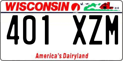 WI license plate 401XZM