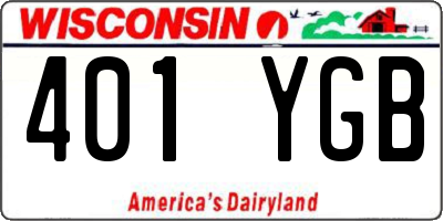 WI license plate 401YGB