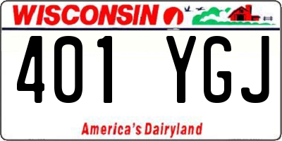 WI license plate 401YGJ
