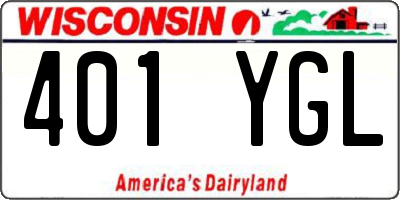 WI license plate 401YGL
