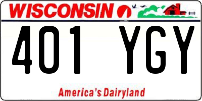 WI license plate 401YGY