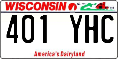 WI license plate 401YHC