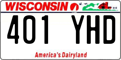 WI license plate 401YHD