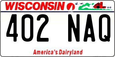 WI license plate 402NAQ