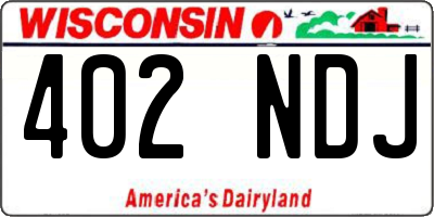 WI license plate 402NDJ