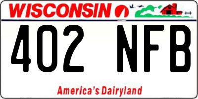 WI license plate 402NFB