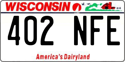 WI license plate 402NFE