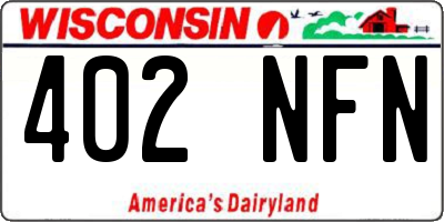 WI license plate 402NFN