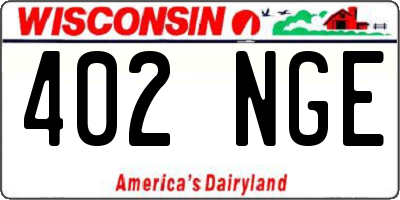 WI license plate 402NGE