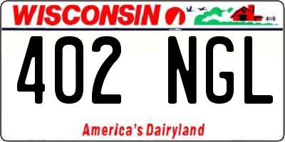 WI license plate 402NGL