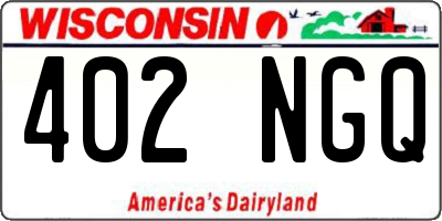 WI license plate 402NGQ