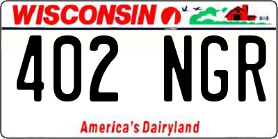 WI license plate 402NGR