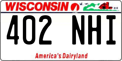 WI license plate 402NHI