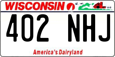 WI license plate 402NHJ