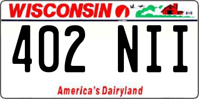 WI license plate 402NII
