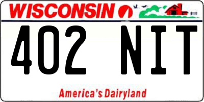 WI license plate 402NIT