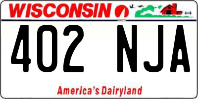 WI license plate 402NJA