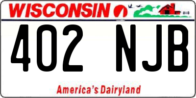 WI license plate 402NJB