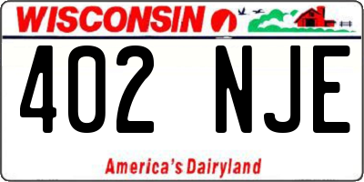 WI license plate 402NJE