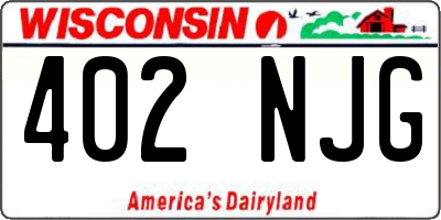 WI license plate 402NJG