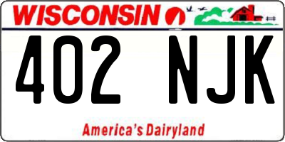 WI license plate 402NJK