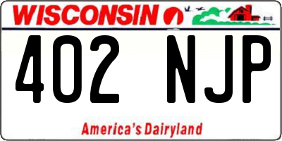 WI license plate 402NJP