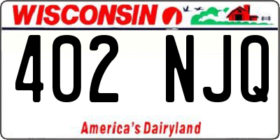 WI license plate 402NJQ