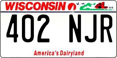 WI license plate 402NJR