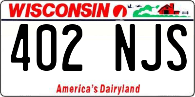 WI license plate 402NJS