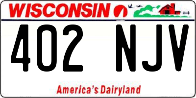 WI license plate 402NJV