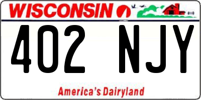 WI license plate 402NJY