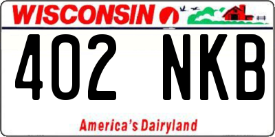 WI license plate 402NKB