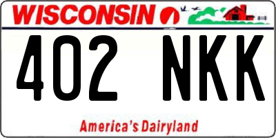 WI license plate 402NKK