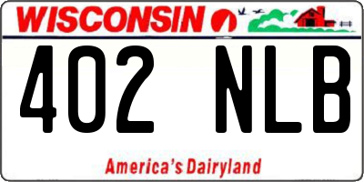 WI license plate 402NLB