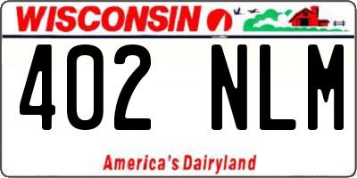 WI license plate 402NLM