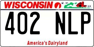 WI license plate 402NLP