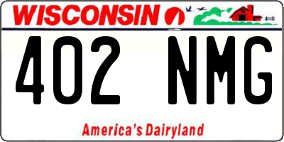 WI license plate 402NMG