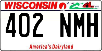 WI license plate 402NMH